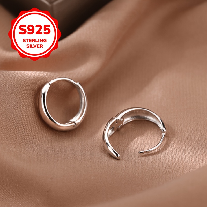 Women's 925 Sterling Silver Minimalist Hoop Earrings — Everyday Elegance